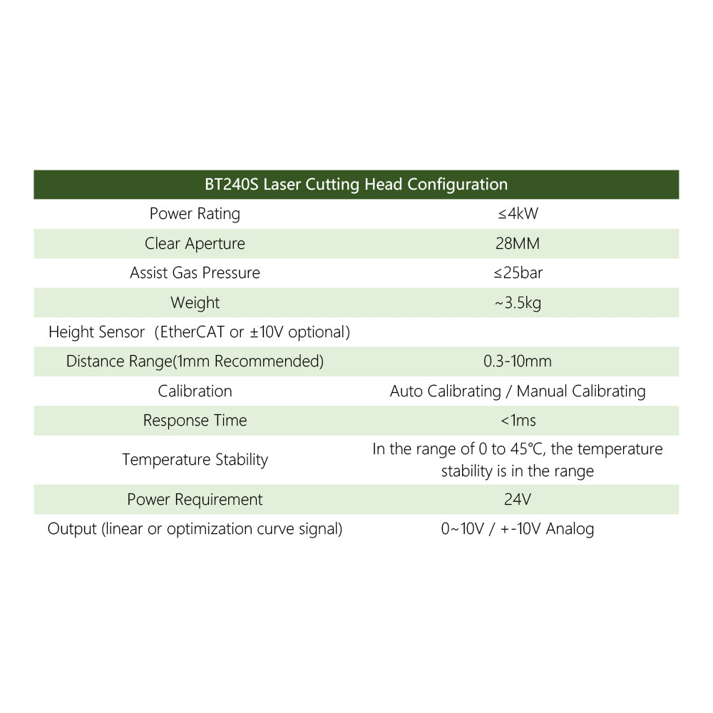 Cloudray Raytools BT240S 0-3kW Fiber Laser Cutting Head