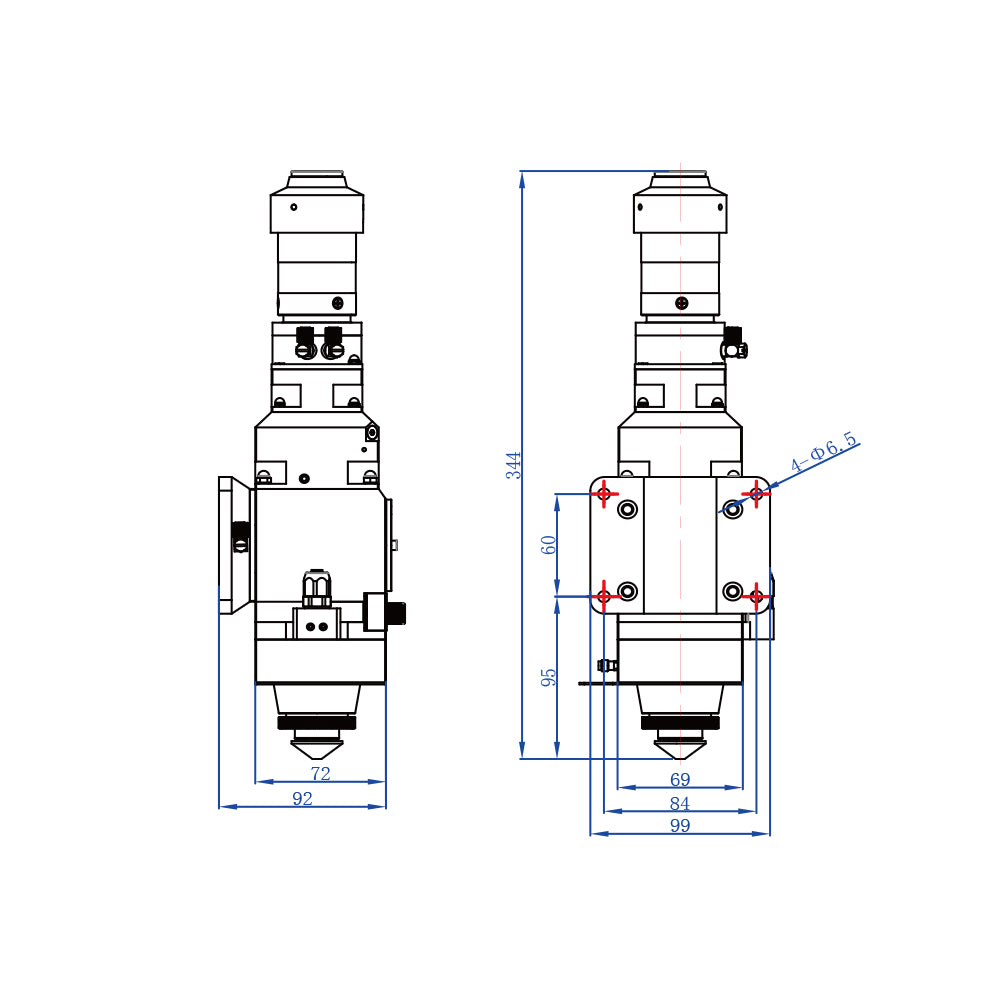 Cloudray 0-2kW WSX  KC15A Fiber Laser Cutting Head