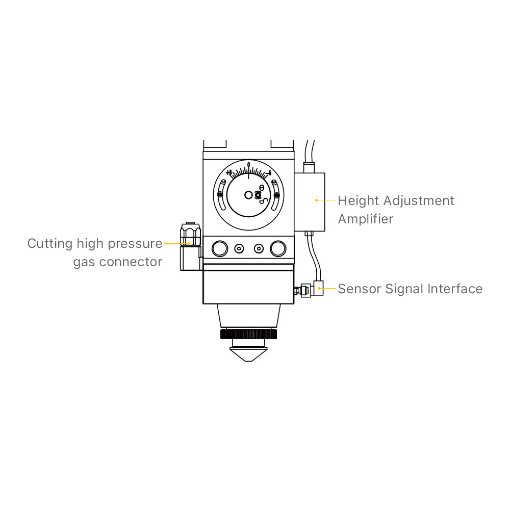 Cloudray 0-2kW WSX  KC15A Fiber Laser Cutting Head