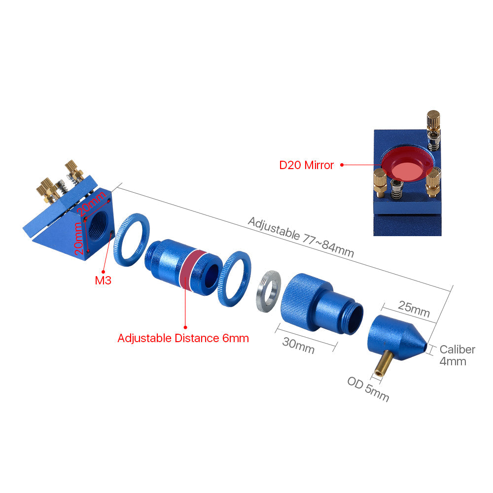 Cloudray K Series K4060 Laser Head Set Blue