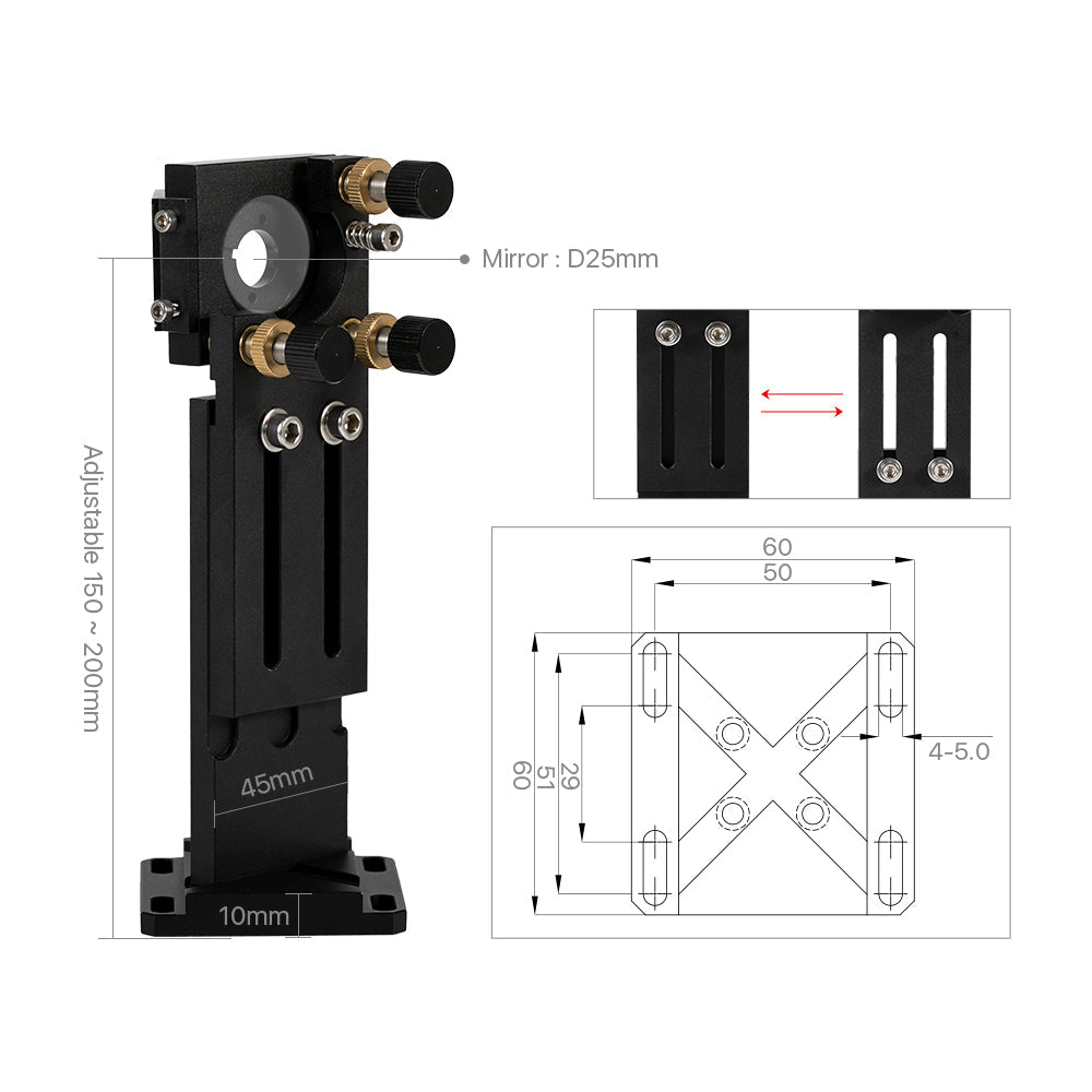 Cloudray C Series Black CO2 Laser Head Set