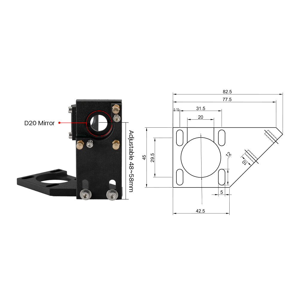 Cloudray K Series Black Laser Head Set