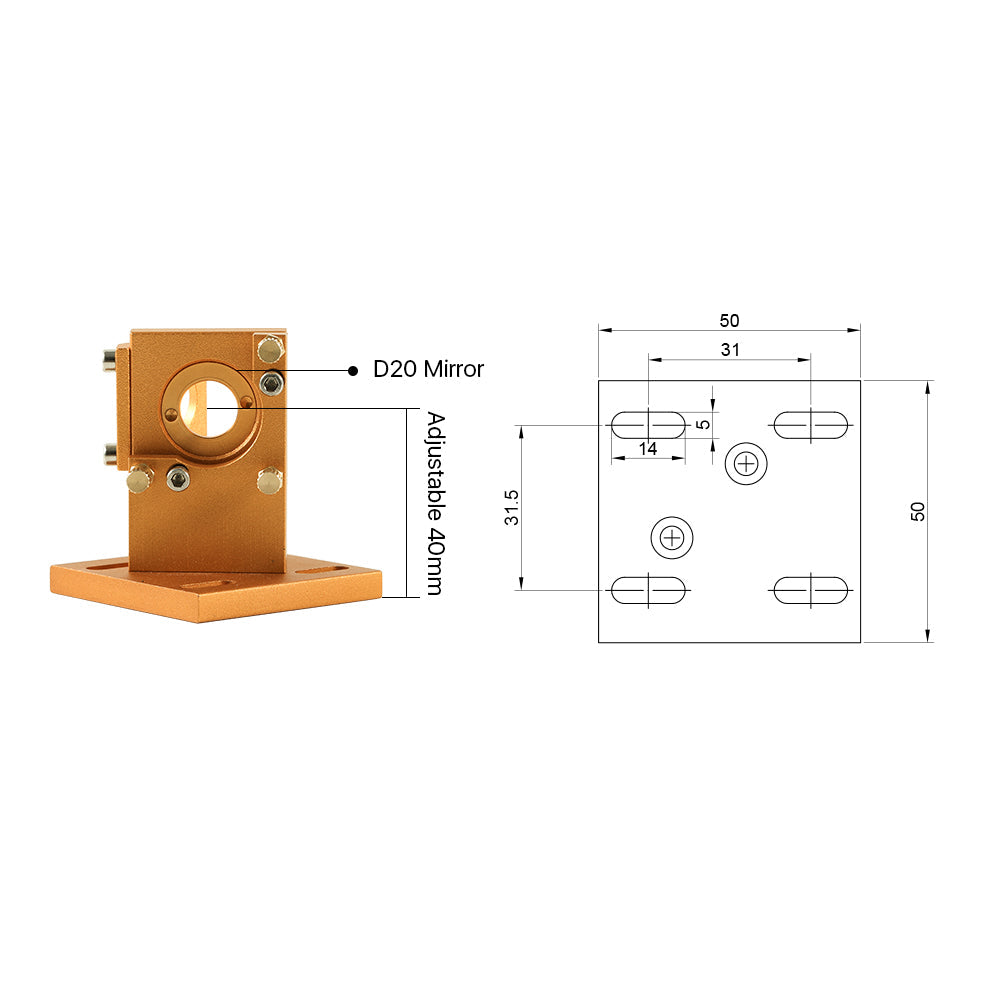 Cloudray K Series K4060 Laser Cutting Head Set Gold