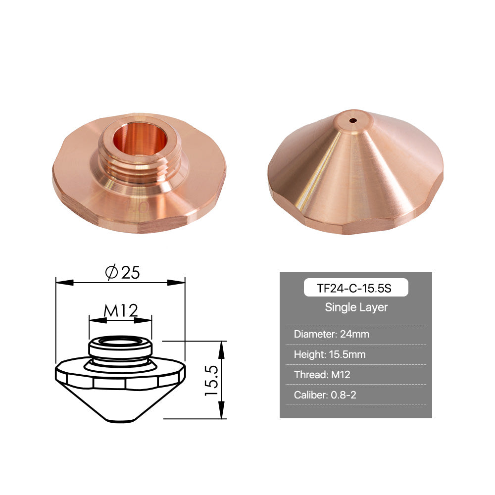 Cloudray For TM B Type Single Layer Laser Cutting Nozzles