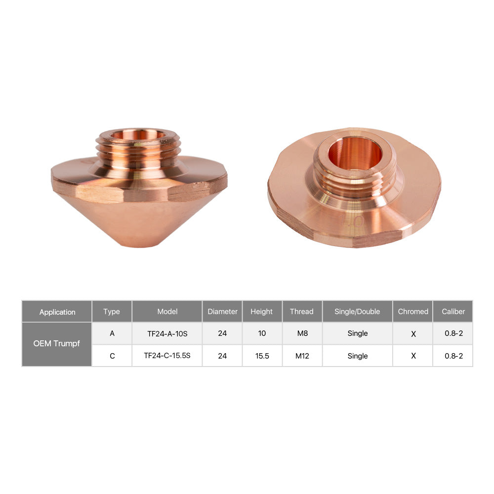 Cloudray For TM B Type Single Layer Laser Cutting Nozzles