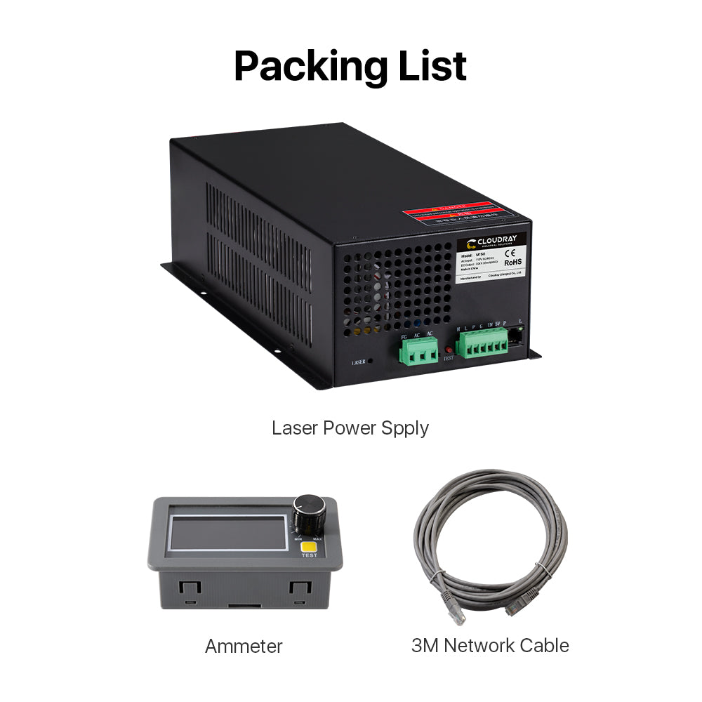 Cloudray 150W MYJG CO2 Laser Power Supply With LCD Display