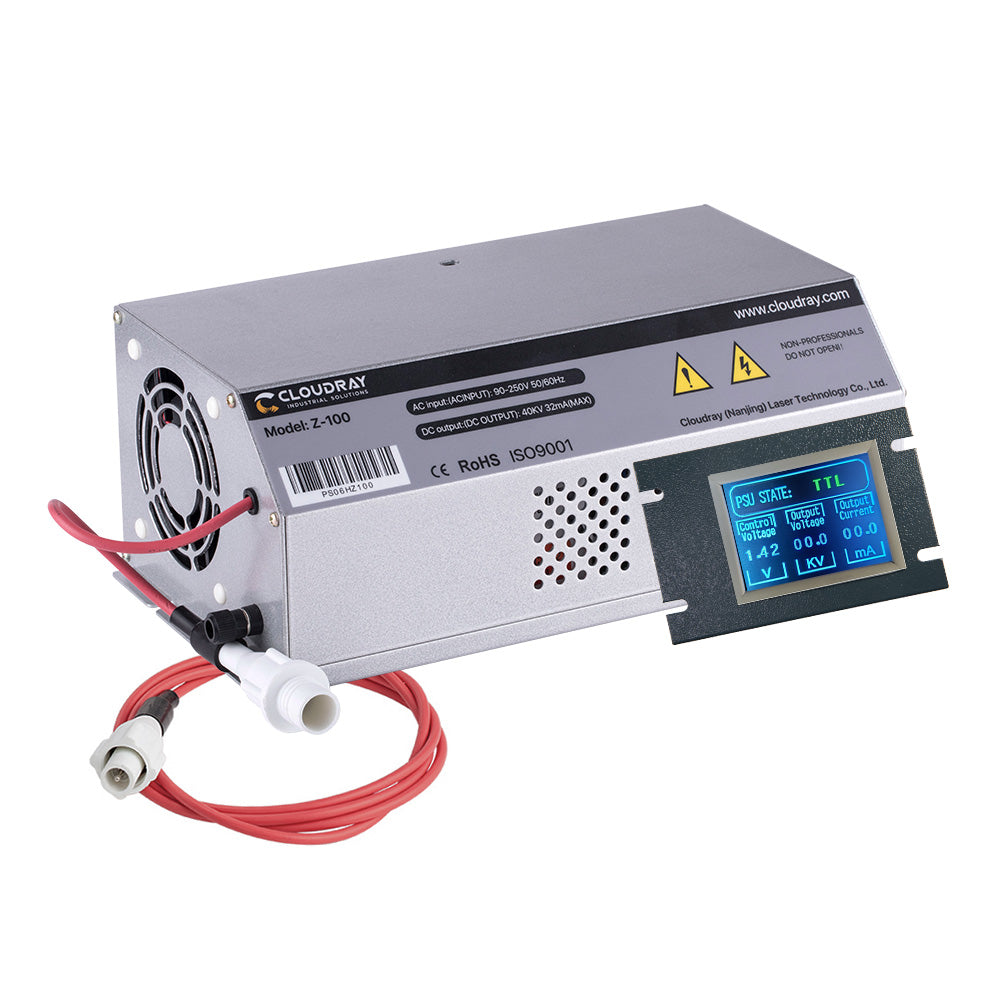 Cloudray 100-120W AC90-250V HY-Z Series Z100 CO2 Power Supply（With/Without LCD)