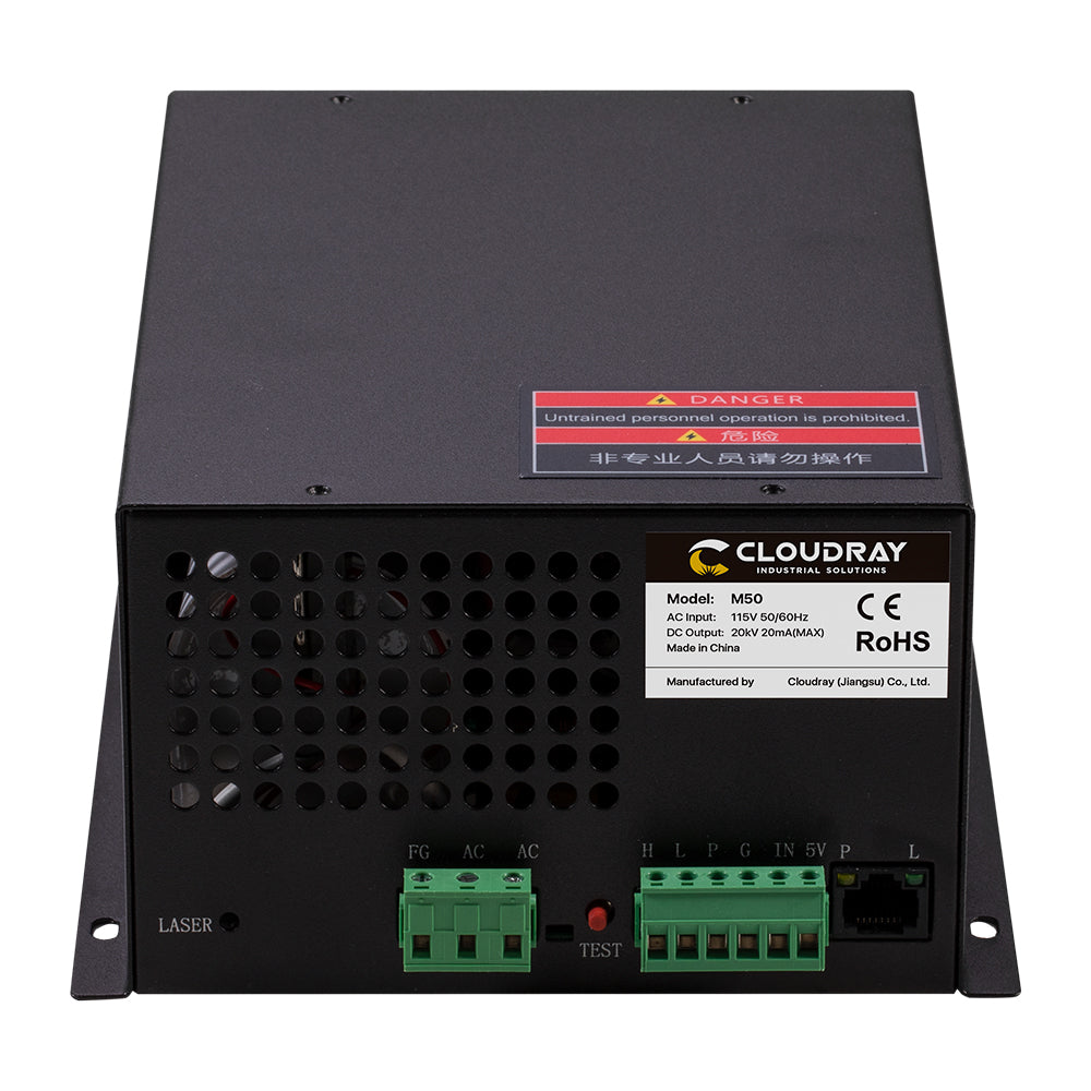 Cloudray 50W CO2 MYJG Series Power Supply Black Shell MYJG-50W