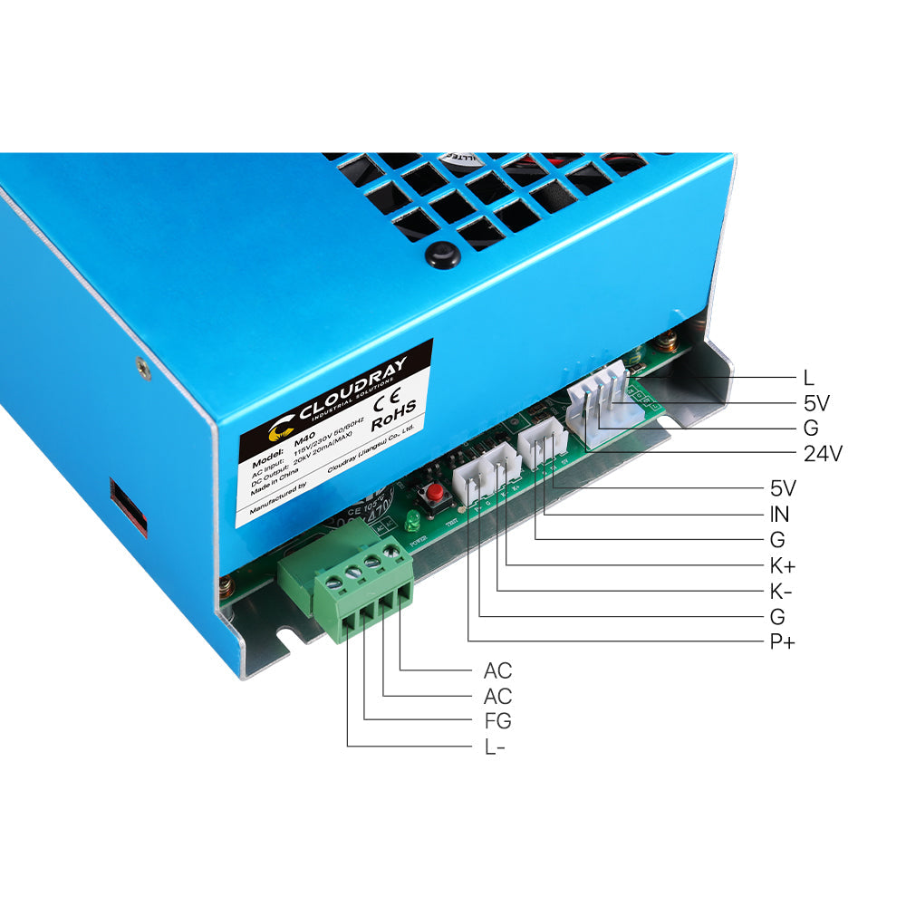 Cloudray 35-50W MYJG-40 NW CO2 Power Supply