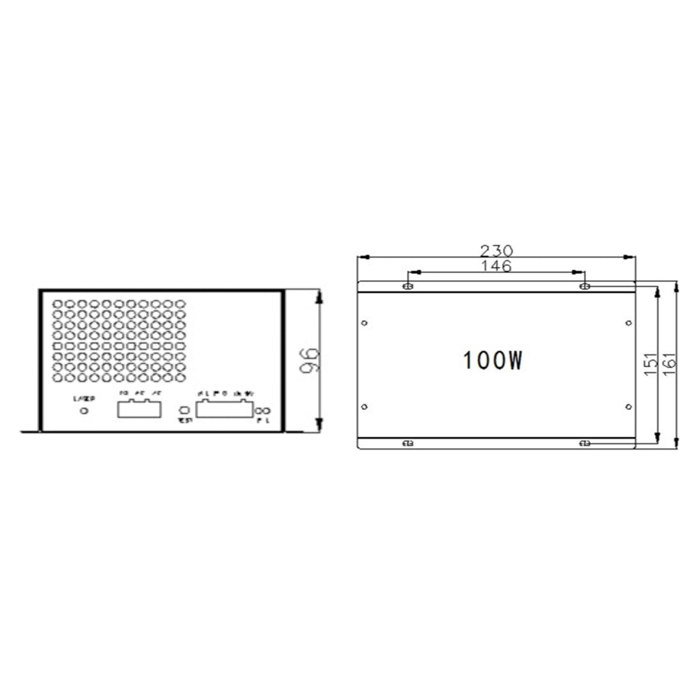 Cloudray 100W MYJG CO2 Laser Power Supply With LCD Display