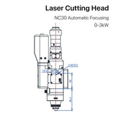 Cloudray 0-3KW WSX NC30 Autofocus Laser Cutting Head