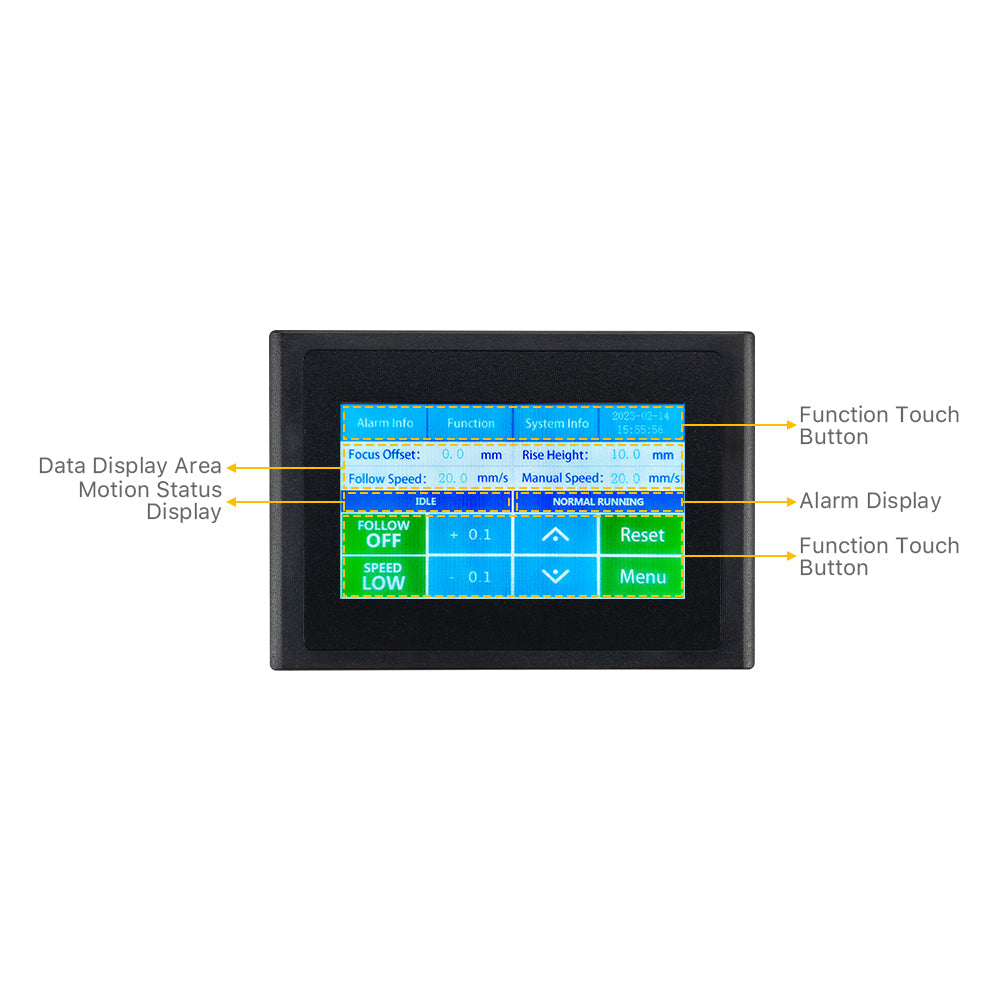 Cloudray Non-Metal Height Controller Ruida Live Focus System For Laser Machine