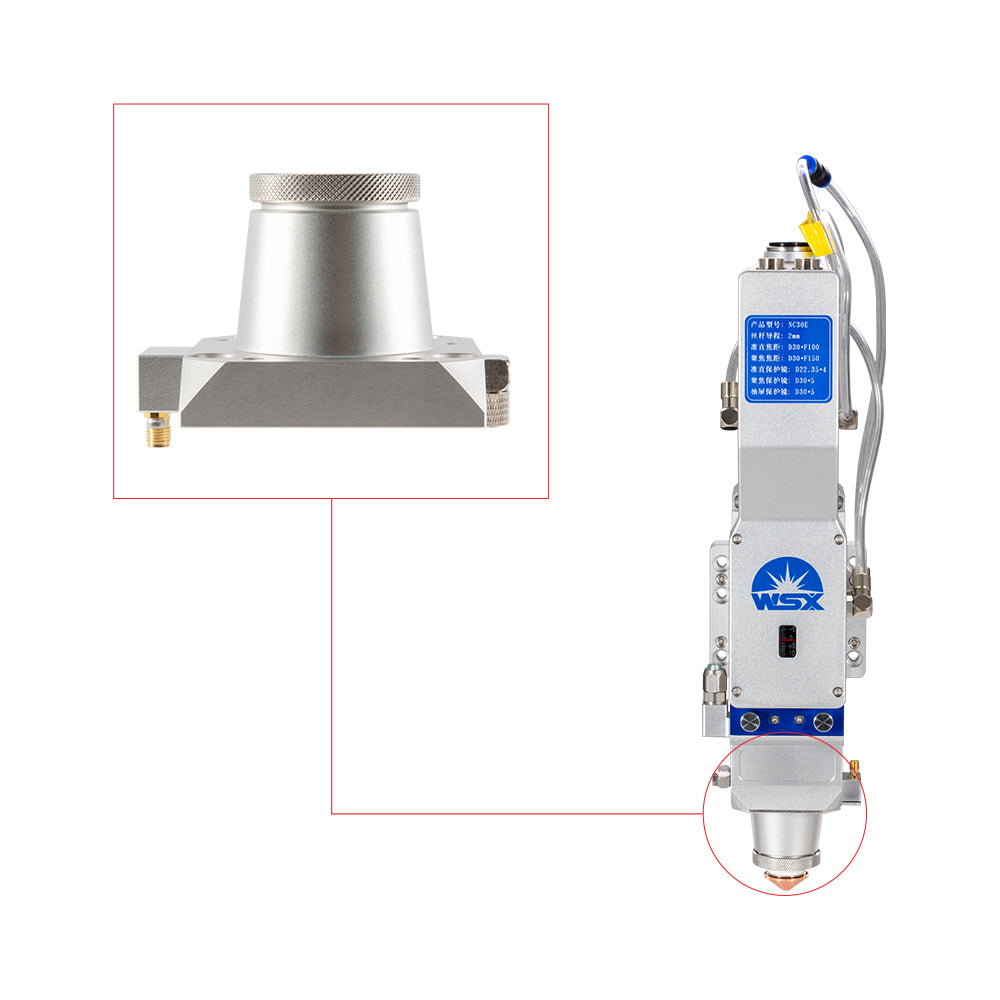 Cloudray Nozzle Connector For WSX NC30A/NC30E NC30C Fiber Laser Cutting Head