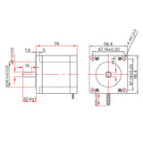 Cloudray Leadshine 573S15 3 phase Nema23 Stepper Motor