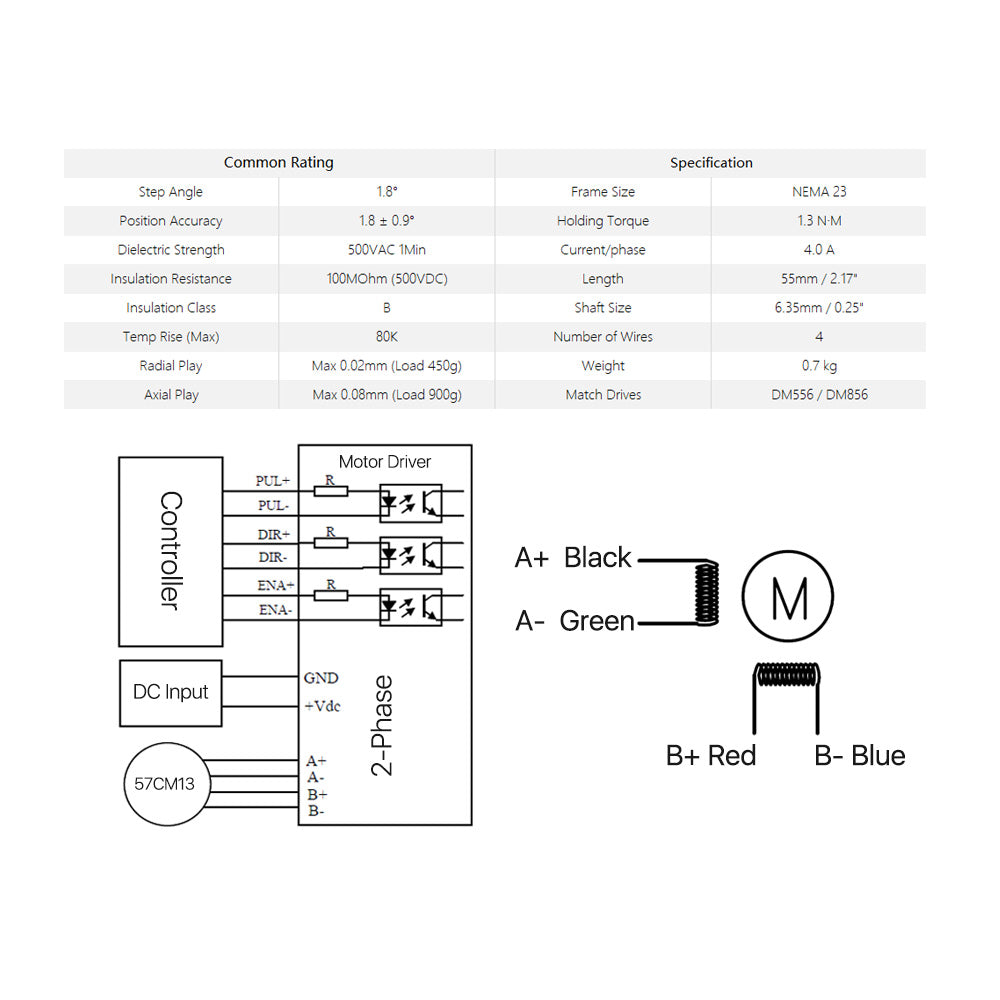 Cloudray Leadshine 57CM13 2-Phase Stepper Motor