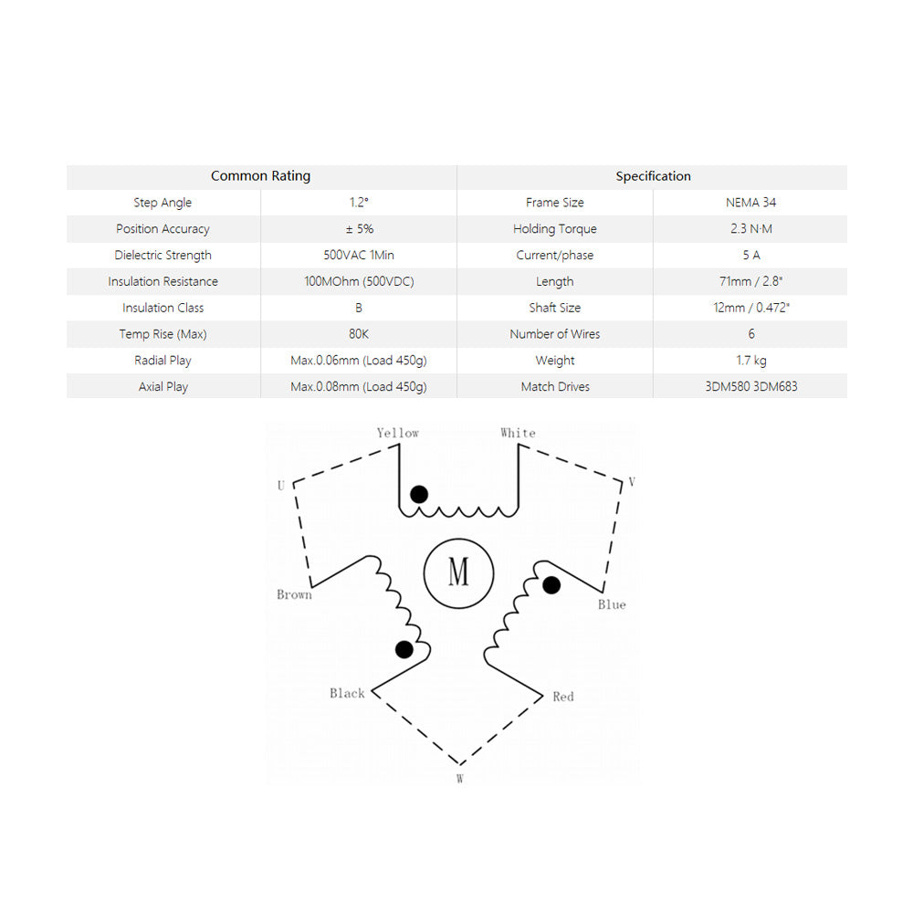 Cloudray Leadshine 863S22  3-Phase Stepper Motor