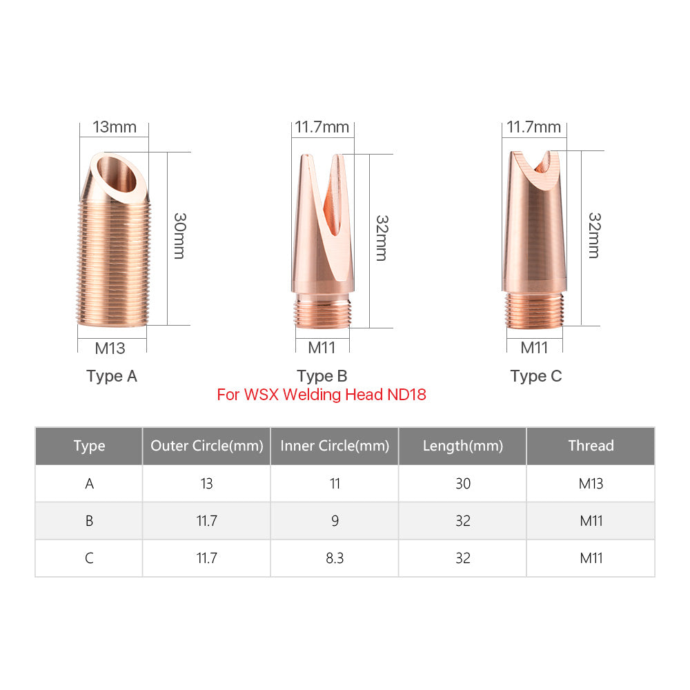 Cloudray Laser Nozzles For Welding Head