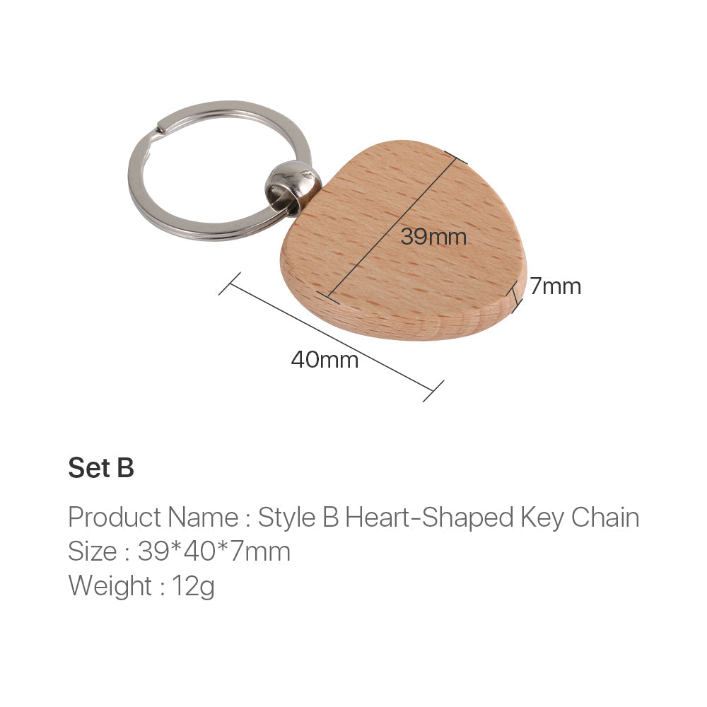 Cloudray DIY Material Solid Wood Key Chain For Co2 Laser Engraving & Marking