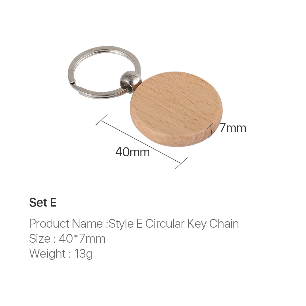 Cloudray DIY Material Solid Wood Key Chain For Co2 Laser Engraving & Marking