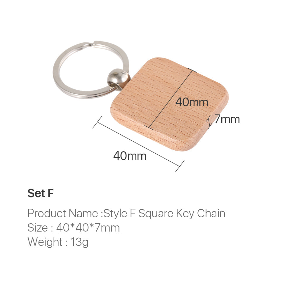 Cloudray DIY Material Solid Wood Key Chain For Co2 Laser Engraving & Marking