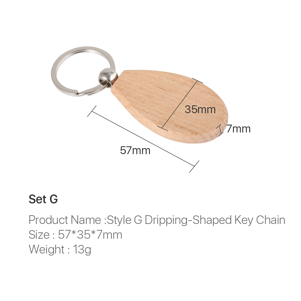 Cloudray DIY Material Solid Wood Key Chain For Co2 Laser Engraving & Marking