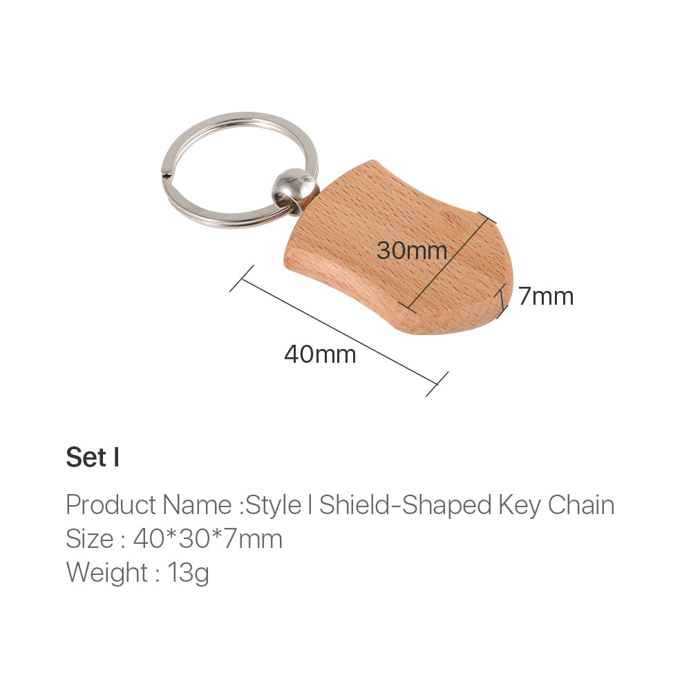 Cloudray DIY Material Solid Wood Key Chain For Co2 Laser Engraving & Marking